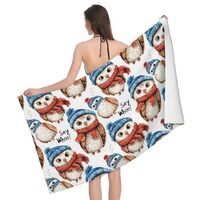 DXITROMI Quick Dry Beach Towel - Scarf Owl Cute Print Bath Towels for Bathroom, Microfiber Towels fo