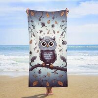 IOLVSHGH Owl Tree Branches Beach Towels Oversized 63"X 31.5" Extra Large Microfiber Pool T