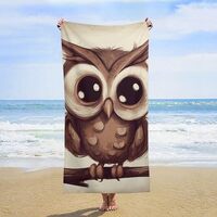 IOLVSHGH Cute Owl Beach Towels Oversized 63"X 31.5" Extra Large Microfiber Pool Towel Sand