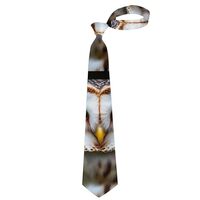 Boy's Formal Ties, Cute Pre Tied Adjustable Necktie For Business And Wedding Cute White Owl
