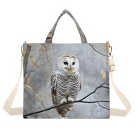 YMXFXP Tote Bag Owl Autumn Branch for Women - Large Corduroy Handbag for Travel Shopping M