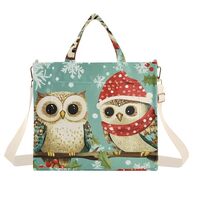 YMXFXP Tote Bag Owls Branch Cute for Women - Large Corduroy Handbag for Travel Shopping S