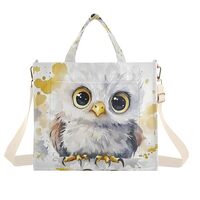 YMXFXP Tote Bag Owl Cute Watercolor for Women - Large Corduroy Handbag for Travel Shopping M