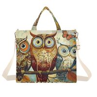 YMXFXP Tote Bag Owls Butterfly Tree for Women - Large Corduroy Handbag for Travel Shopping M