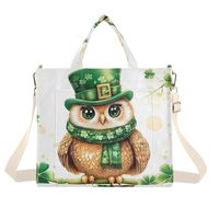 YMXFXP Tote Bag Owl Stpatricks Day for Women - Large Corduroy Handbag for Travel Shopping M