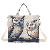 YMXFXP Tote Bag Owls Butterfly Retro for Women - Large Corduroy Handbag for Travel Shopping S