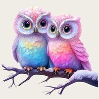 Two Pink Owls PVC Vinyl Car Decals Stickers Waterproof Self-Adhesive Decals for Cars, Laptops, Truck