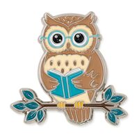 PinMart's Smart Owl Enamel Pin - Cute Backpack Decorations, Lapel & Hat Pins, Perfect for B