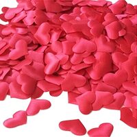 Satin HeaSatin Heartsrts for Wedding Table Decorations-valentine Day-500 Pcs (Bright Red)