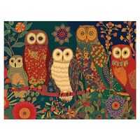 Graphinee 1000 Pieces Jigsaw Puzzles for Adults, Owl Puzzles, Unique Shape Puzzles for Family Friend