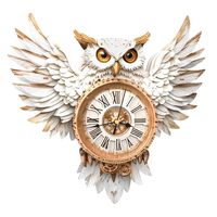 3D Puzzles for Adults, Snow Owl Clock-3D Wooden Puzzles for Adults, 3D Mechanical Wood Model Kit, Cr
