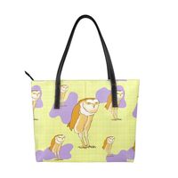 ZYMHCG Standing Owl Stylish Waterproof Handbag for Women - Lightweight Travel Tote with Double-Sided