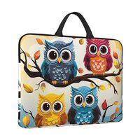 Laptop Sleeve 14 inch Shockproof Laptop Bag Owls on Tree Branches Computer Bag Water Resistant Compu