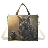 YMXFXP Owl Rain Branch Tote Bag for Women - Large Corduroy Handbag for Travel Shopping S