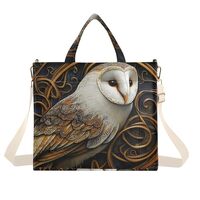 ZRYSMY Tote Bag Art Celtic Owl for Women - Large Cool Corduroy Crossbody Bags for Daily Use S