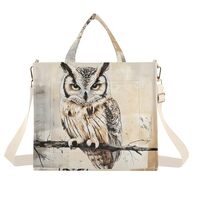ZRYSMY Tote Bag Retro Owl Branch for Women - Large Cool Corduroy Crossbody Bags for Daily Use M