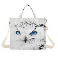 ZRYSMY Tote Bag Owl Portrait Eye Blue for Women - Large Cool Corduroy Crossbody Bags for Daily Use S