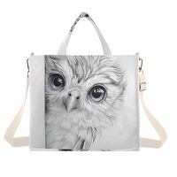 ZRYSMY Tote Bag Cute Owl Eyes for Women - Large Cool Corduroy Crossbody Bags for Daily Use M