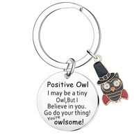 MADHAHEFU Emotional Support Owl Gift Funny Owl Keychain Inspirational Gifts For Friend Christmas Bir