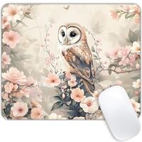 D Owl Flowers Mouse pad Customized Mousepad Non-Slip Rubber Base Mouse Pads for Computers Laptop Off