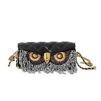 Cute Owl Bags For Women Hand Tassel Crossbody Shoulder Bag Leather Cylinder Purse Shoulder Bag Woman