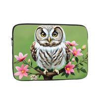 YYHHAOFA Cute Owl with Flowers Picture Portable Laptop Sleeve Case - Shockproof Portable Laptop Slee