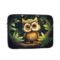 MSRHIUEF Big Eyed Owl Stamp Portable Laptop Sleeve Case - Shockproof Portable Laptop Sleeve Bag 10 i