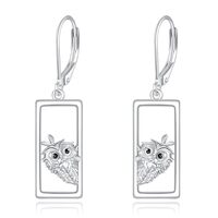 YFN Owl Earrings Sterling Silver Bird Dangle Drop Earrings Owl Jewelry For Women Bird Lovers Gifts