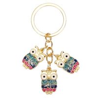 Aavedge Blue Owl Keychain, Key Chains Women Cute, Premium Enamel Cute Owl Durable Car Keychain for W
