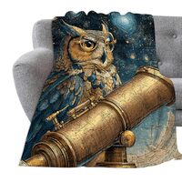 Owl Throw Blanket Ultra Soft Owl Starry Sky Flannel Blanket Lightweight Cozy Print Blankets Gift for
