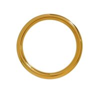 Pierced Owl Stainless Steel Polished Bangle Bracelet (Gold Tone)