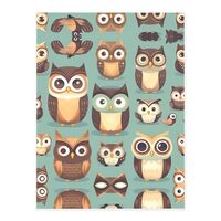 Animal Cartoon Owls Cute Printing Stylish Crystal Stickers for Adult Trendy Resin Stickers Suitable 