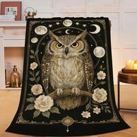 Owl Blanket Owl Gifts for Women Girls Lightweight Throw Blanket Soft Flannel Cozy Fleece Fuzzy Plush
