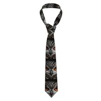 QSMJKLD Owl Eyes Men's Tie Formal Silk Necktie Fashion Skinny Neck Tie for Wedding Groomsmen Ti