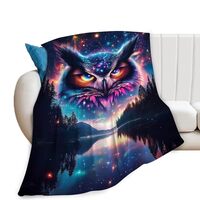 Owl Blanket, Animal Throw Blanket, Owl Gifts, Bird Blankets, Owls Stuff Fleece Flannel Plush for Wom