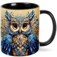 FyLybois Owl Coffee Mug for Women Men Ceramic Tea Cup 11 Ounce Novelty Mugs Drinking Water Cups for 