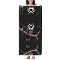FFGhjk Late Night Owl Printed Oversized Bath Towel (27x55 inches) for Bathroom, spa, Gym, Beach, etc