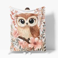Owl Blanket Cute Animal Fleece Throw Blanket Super Soft Warm Cozy Fuzzy Plush Owl Blanket Gifts for 