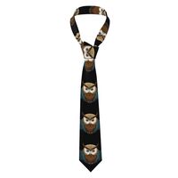 Men's Necktie WHJSHOP Owl with wings spread Pattern for Business, Daily, Work, Birthday, Weddin