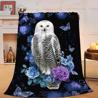 Owl Throw Blanket - Soft Plush Fleece Bedding Blankets- Cozy Owl Stuffed Gifts for Women Girls Kids