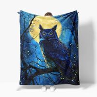 Owl Throw Blanket Animal Soft Warm Cozy Owls Blankets Fuzzy Plush Owl Fleece Blanket for Couch Bed S