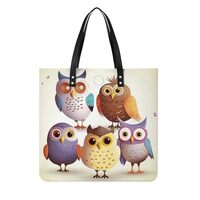 SYJTGDE Leather Handbags Owls Birds It Is A Multifunctional Handbag That Can Be Used to Store Items,