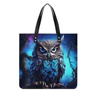SYJTGDE Leather Handbags Blue Owl It Is A Multifunctional Handbag That Can Be Used to Store Items, S