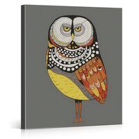Owl Canvas Wall Art Whimsical Abstract Owl Poster Print Wall Decor Modern Aesthetics Painting for Ho