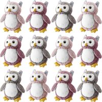 Jenaai 12 Pcs Owl Plush Stuffed Animals for Babies Soft Plush Toy Stuffed Owl Wizard Party Favors fo