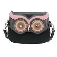 Acxico 1pc Halloween Theme Shoulder Bag - Owl Design with Adjustable Strap, Zipper Closure, Polyeste