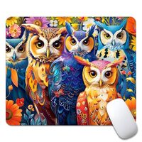 Owl Texture Mouse pad, Square Waterproof and Anti Slip Mouse pad for Office laptops