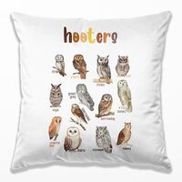 DOFQZ Cute Owl Pillow Covers 18x18, Owl Decor for Home, Watercolor Rustic Hooters Bird Forest Animal