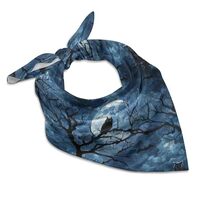 OBLUE Gothic Owls Halloween Silk Scarf Multifunctional Square Hair Scarfs Women Fashion Neck Scarves