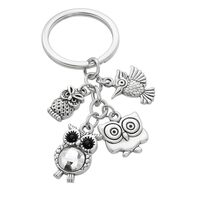 Owl Keychain with Four Unique Owls Charm-Animal Bag Charm for Women & Girls,Cute Keychains Gift 